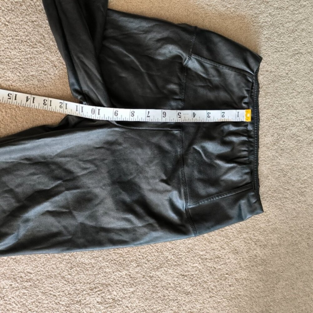 Aritzia Wilfred Free Daria Japanese Fabric High Rise Faux Leather Leggings S - Picture 6 of 9